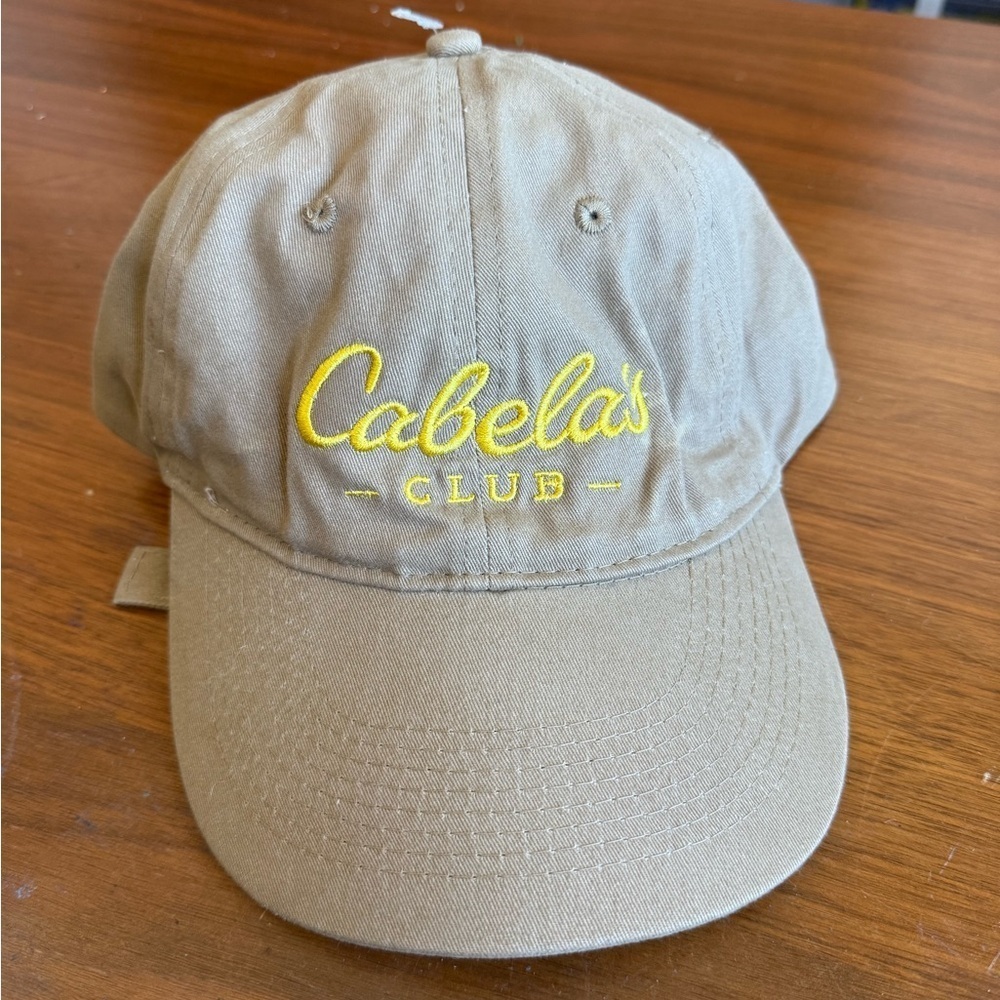 Cabela's Khaki Cap with Yellow Logo